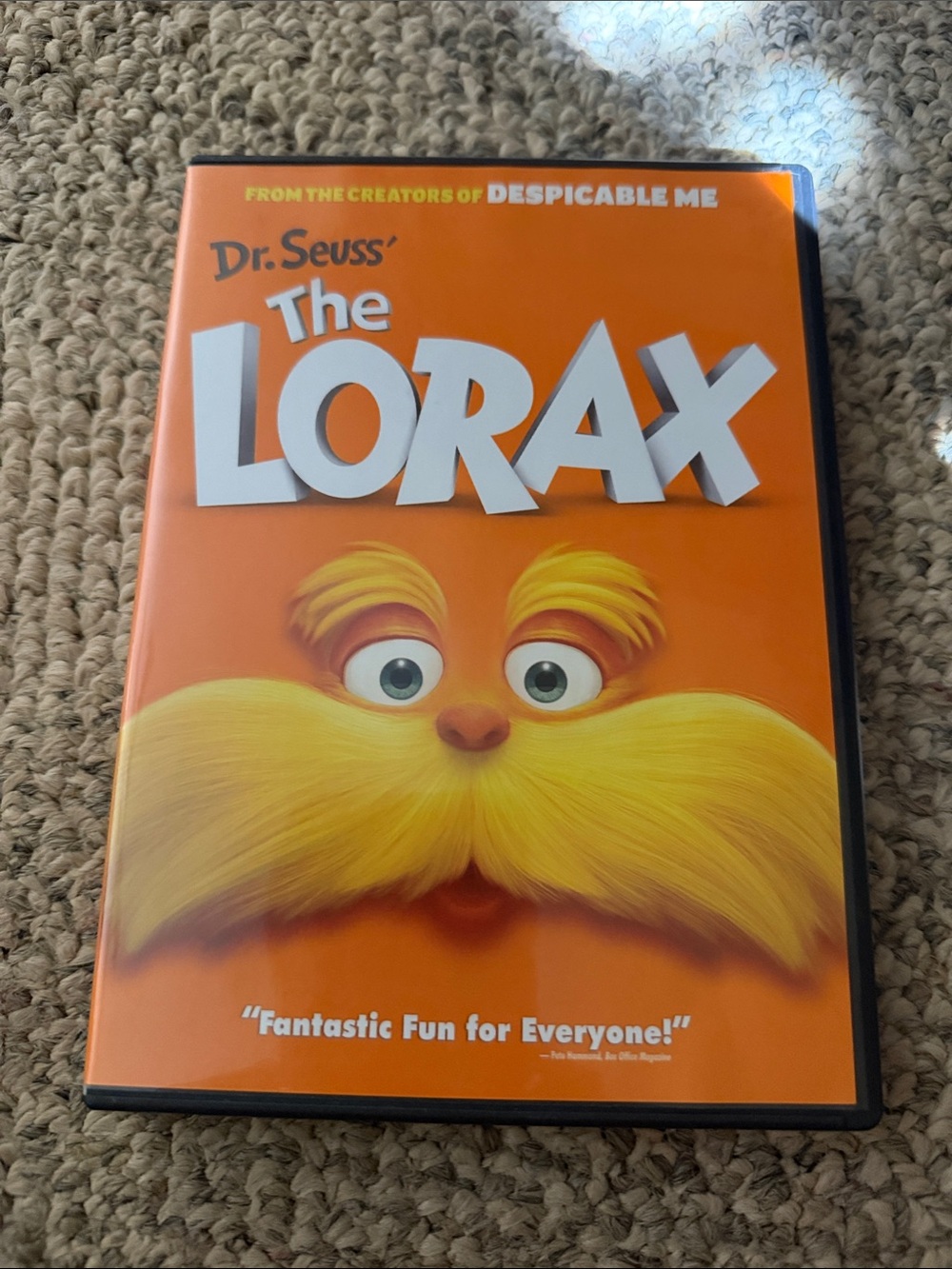 Dr. Seuss The Lorax DVD - Bright Orange & Yellow Cover